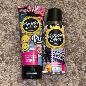 Pink wander love mist and lotion